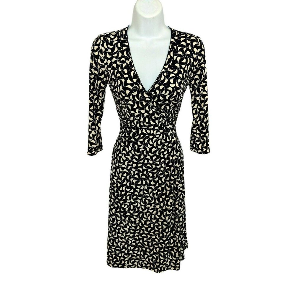 Sigrid Olsen Black and White Stretch Dress Size XS